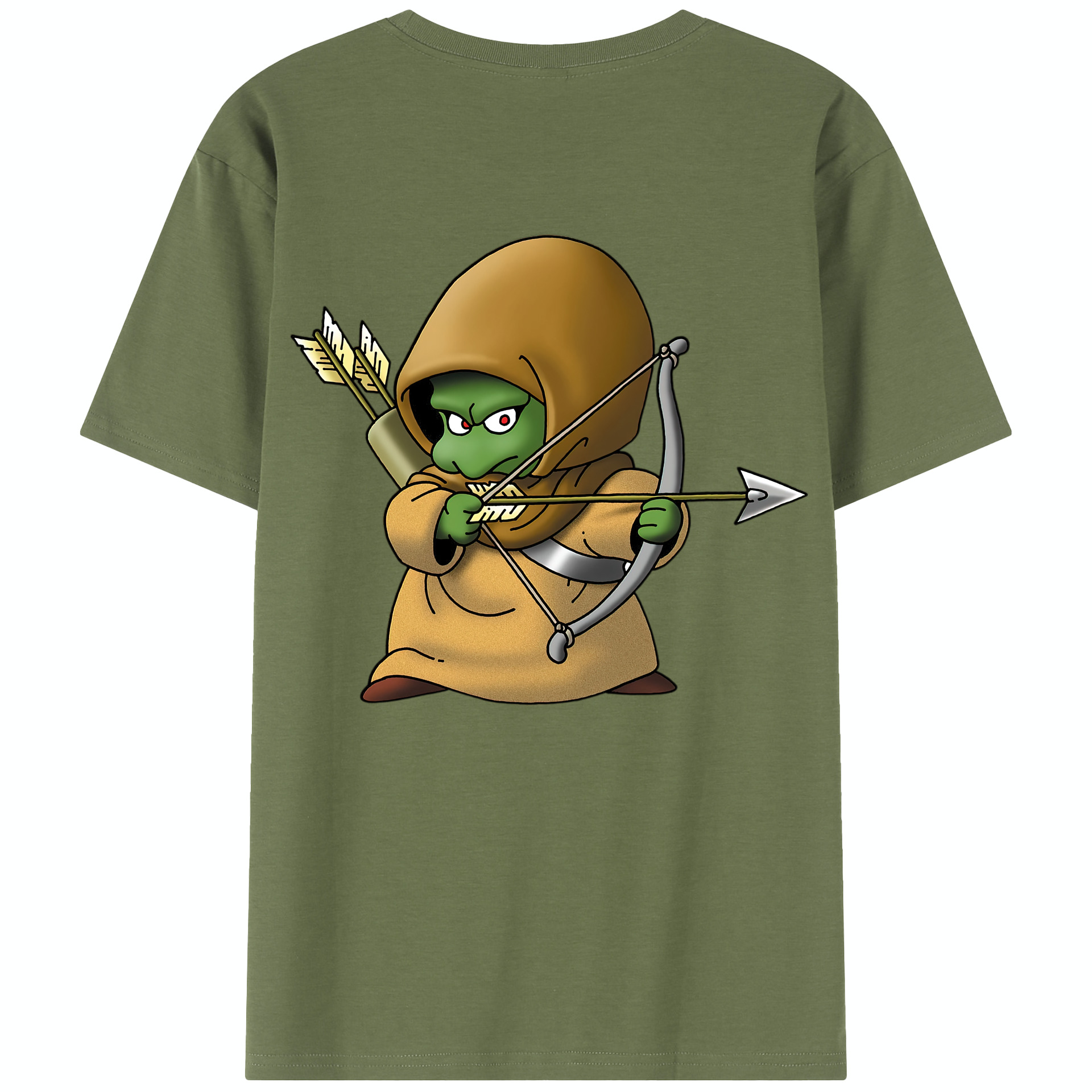 （画像用） ドラゴンクエスト Doragon Kuesuto Dragon Quest 綿100％半袖Tシャツ（背面プリント）